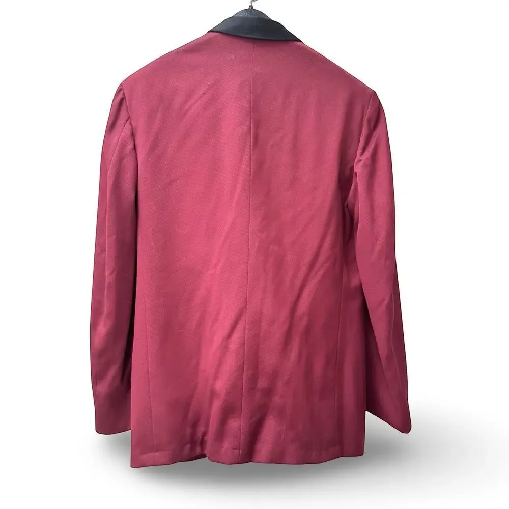 Vintage 1950s Tux Red Wool Tuxedo Blazer Jacket Uniforms by Ostwald 39S Men’s